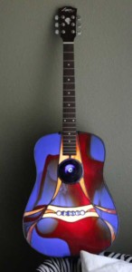 stained glass guitar by Mark McCall