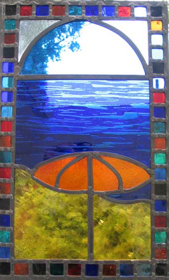 stained glass summer panel