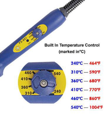 Hakko stained glass soldering iron dial