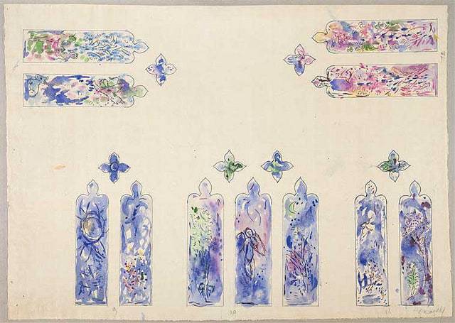 Stained glass watercolours. By Chagall