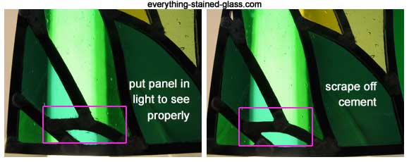 cleaning leaded panel on light box