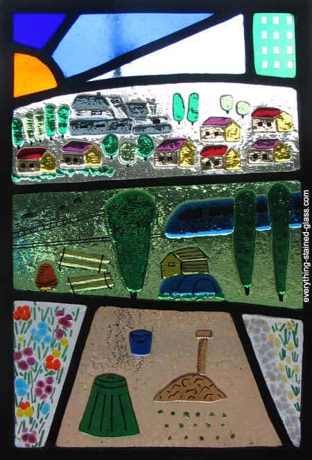 fused glass garden