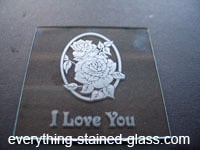 finished glass etched glass