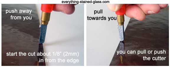 how to hold glass cutter