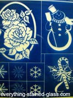 blue etching templates