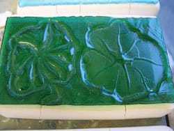 green glass over mold