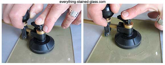 using a glass circle cutter