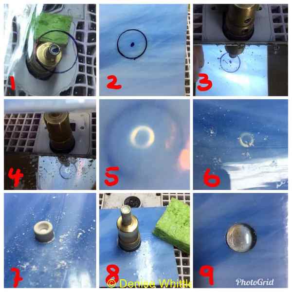 Dremel bits for drilling outlet holes in glass