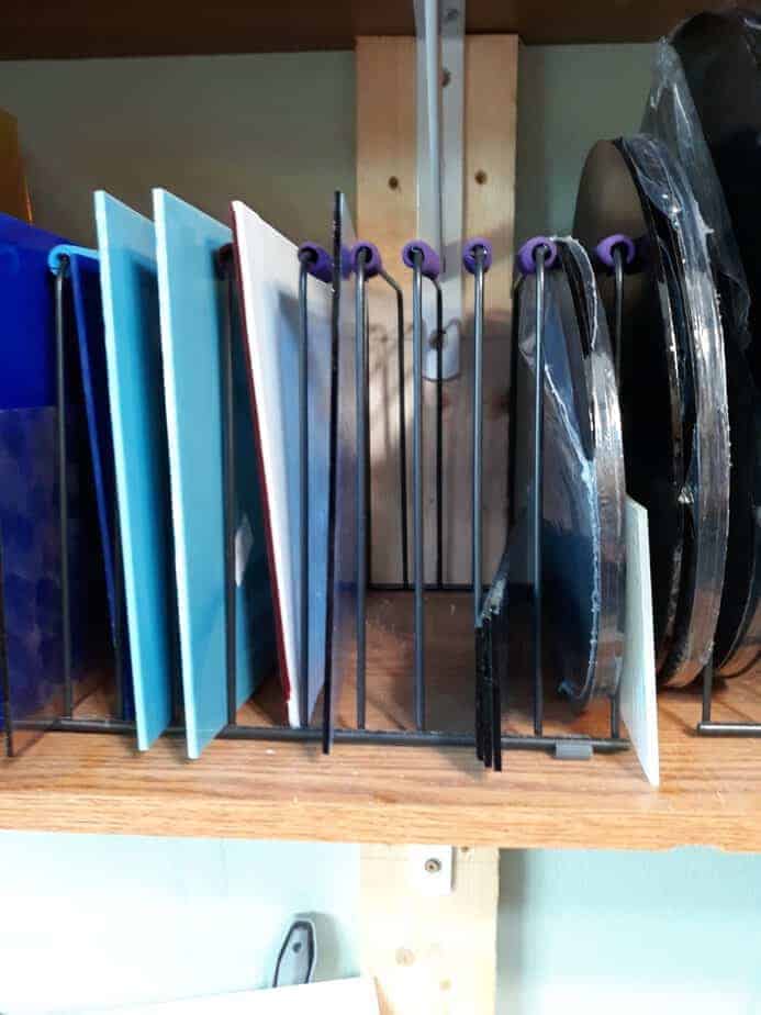 Glass best sale storage rack