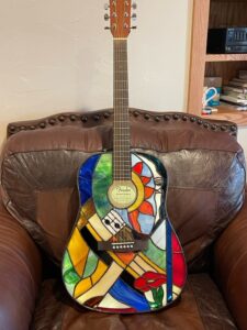 stained glass guitar