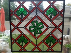 stained glass shamrock