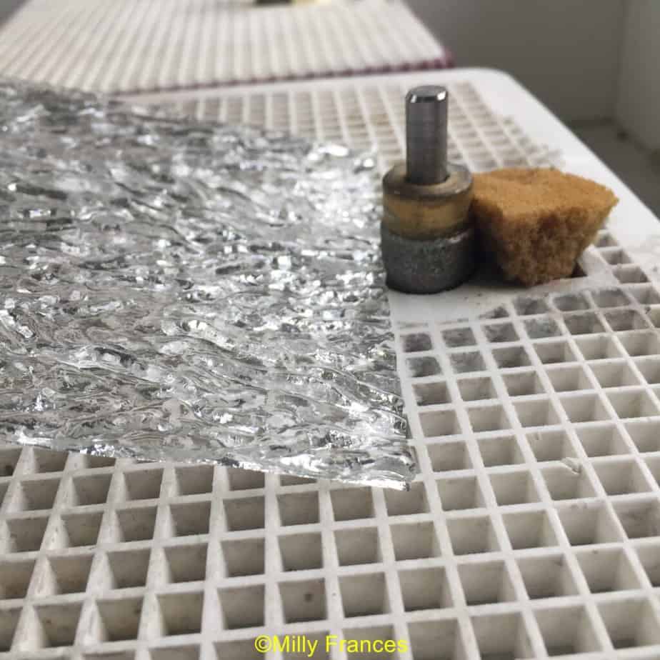grinding textured glass