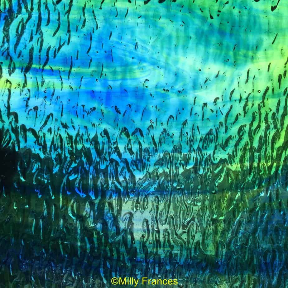stained glass texture blue in transmitted light