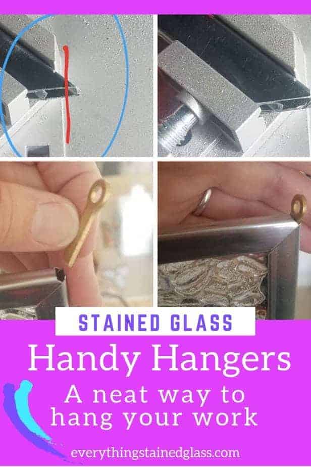 Showing Handy hangers- a way to hang your stained glass work