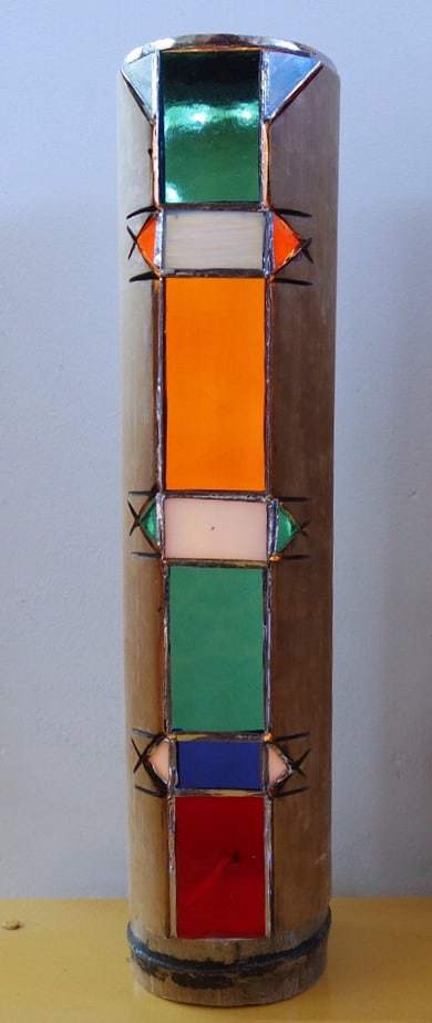 bamboo stained glass lamp