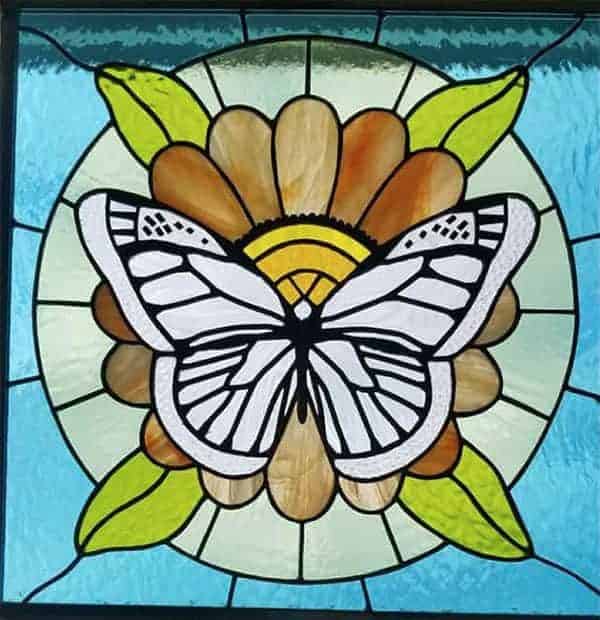 stained glass butterfly picture