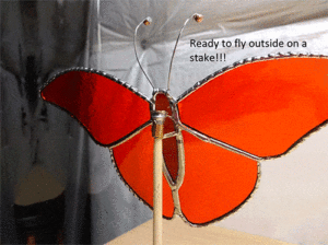 stained glass butterfly garden project