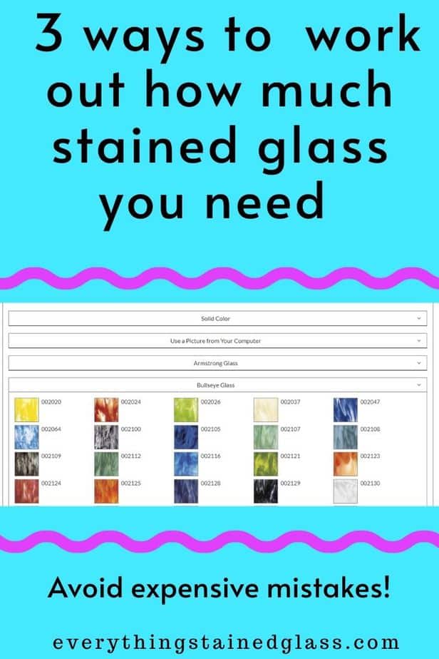 calculate how much stained glass you need for your projects