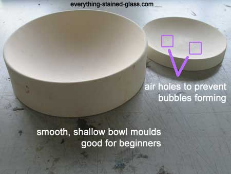 two commercial clay slumping molds