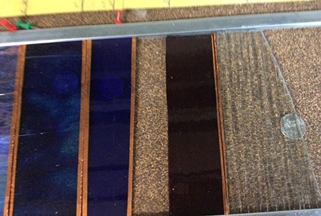 copper foil stained glass showing different widths