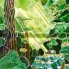 green forest glass applique