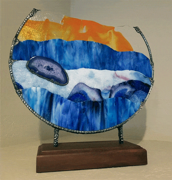 layered agate roundel-gail unger
