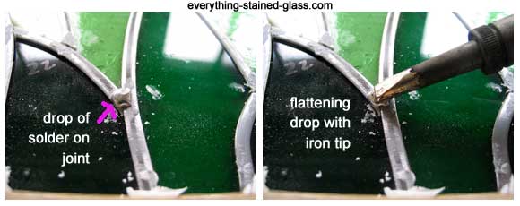 melting solder with iron