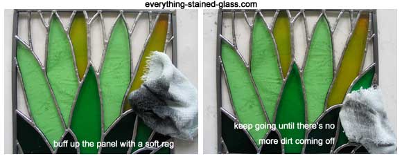 polishing stained glass tutorial
