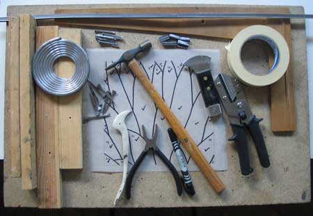 all the tools for making leaded stained glass 